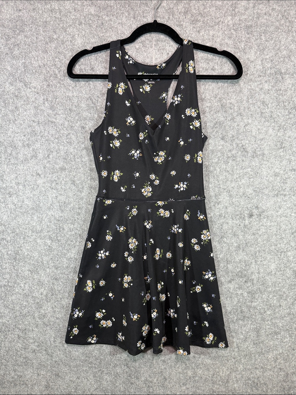 Reformation Bella EcoMove Mini Dress - Womens XS - Daisy Floral Active Preppy
